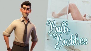 Step Gay Dad - Bath Buddies - Hot House with Sexual Tension so Thick It Ends up All Over Stepdad's Sexy Toes