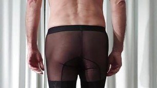 Striptease in Nylons and transparent pants