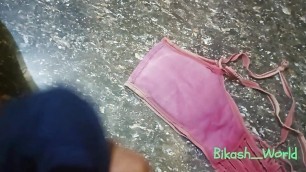 Cum shoot on lil young sisters bra and panty