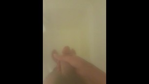 Jerking off in College Dorm Shower