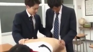 Ryo And Japanese Boy Students Group Sex