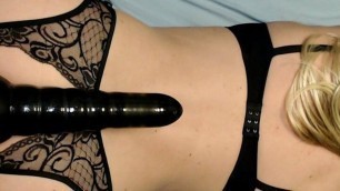 Conebased long dildo insertion - Goes deep in my sissy ass