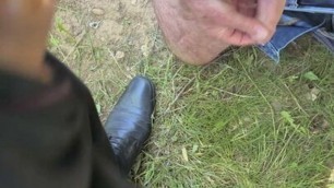 Married man hungry for cock in the woods