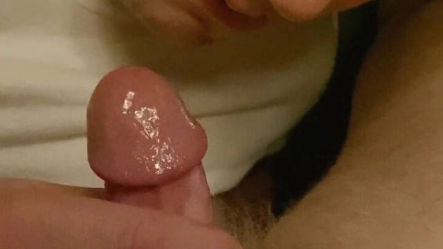 Boy sucks and wanks Pup until he precums and shoots thick cum out of his hairy little 5 inch cock