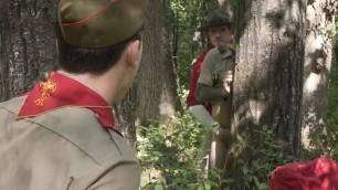 Scoutmaster Daddy Breeds Twink Outdoor