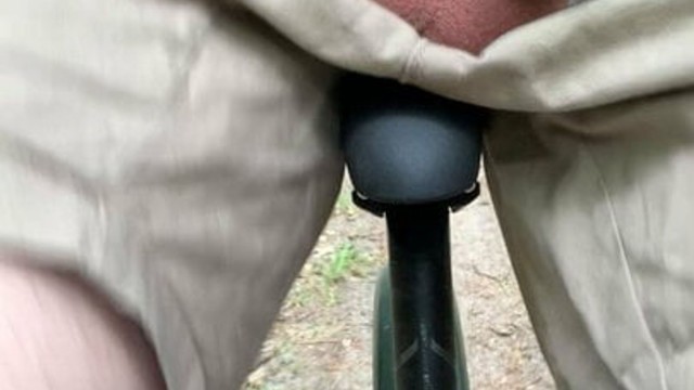 Public forest dick flash, bike ride, young boy, amateur