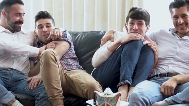 Twink Trade - Naughty Twinks Make A Plan To Seduce And Swap Their Stepdaddies During A Movie Night