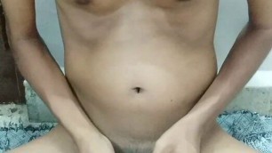 Indian young cool Aakash masturbating big cock with cumshot