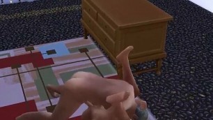 SimsLust - Dad's Gay friend let me stay the night and Bred me real good