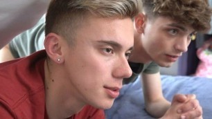 SayUncle - Horny Stud Surprises Two Twinks And Sticks His Cock In All Their Holes While They Play