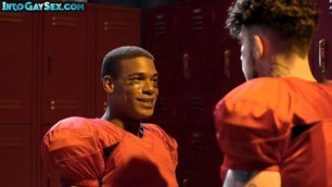 NFL black gay fucks teammate in asshole in lockerrom