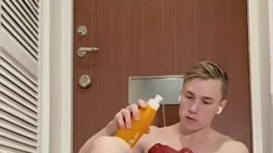 Sexy Bastian Cums With Dildo Up His Arse